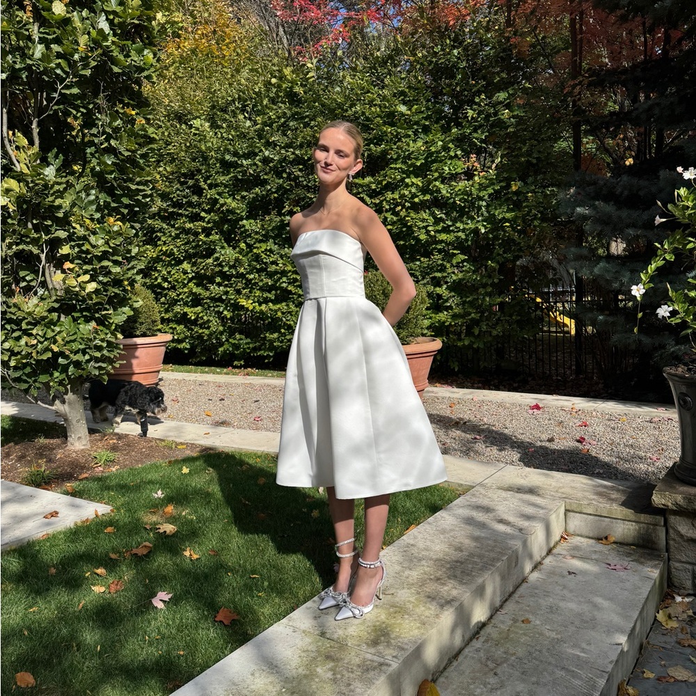 Amsale Bridal White Strapless Dress